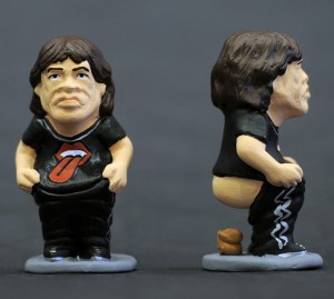 Caganer del líder de los Rolling Stones, Mick Jagger