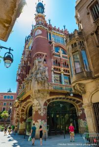 fachada lateral del palau de la musica catalana